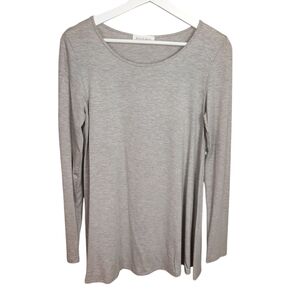 Gray Long Sleeve Top